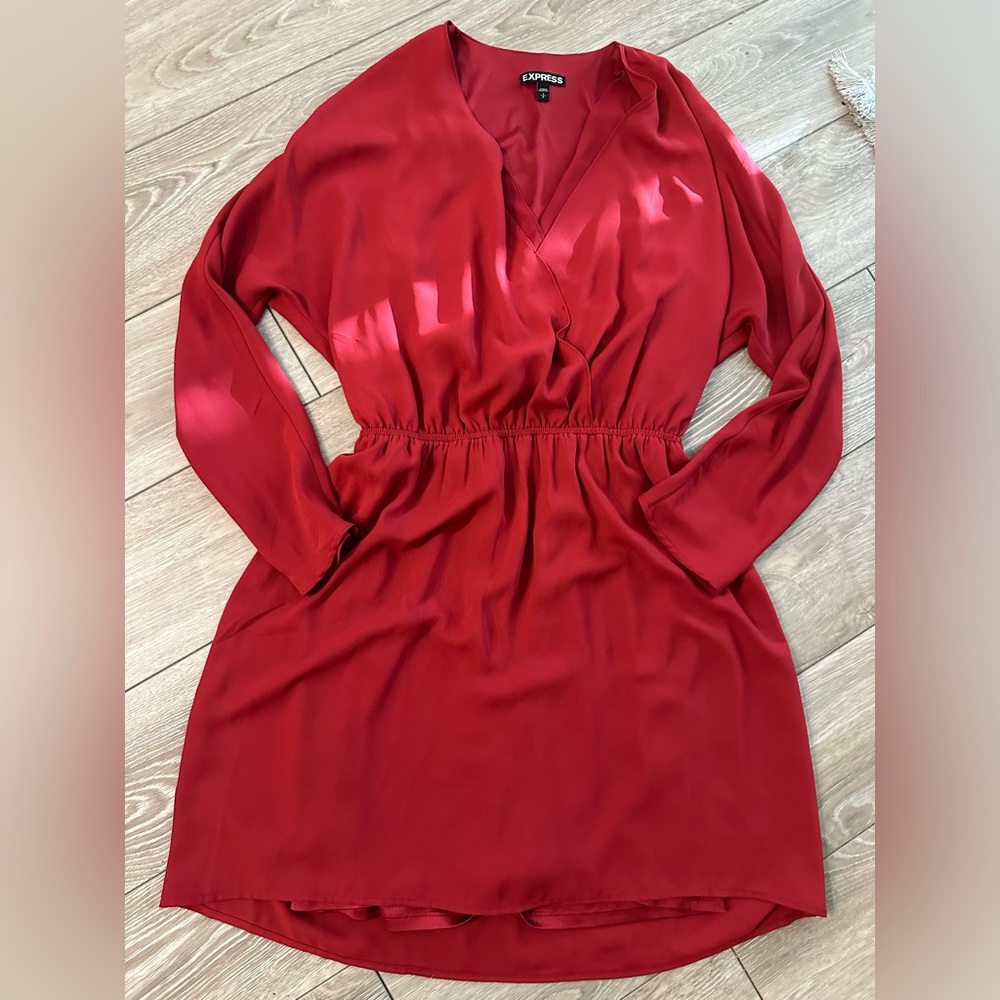 NWOT Express red cherry mini dress for women size S
